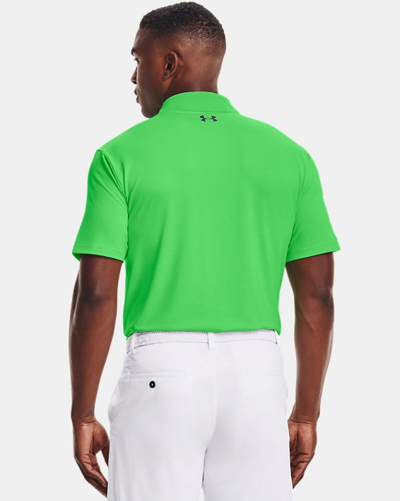 Polo UA Performance Textured pour hommes, Green, pdpMainDesktop image number 1